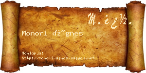 Monori Ágnes névjegykártya