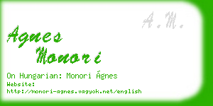 agnes monori business card