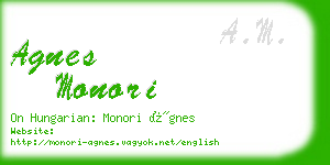 agnes monori business card